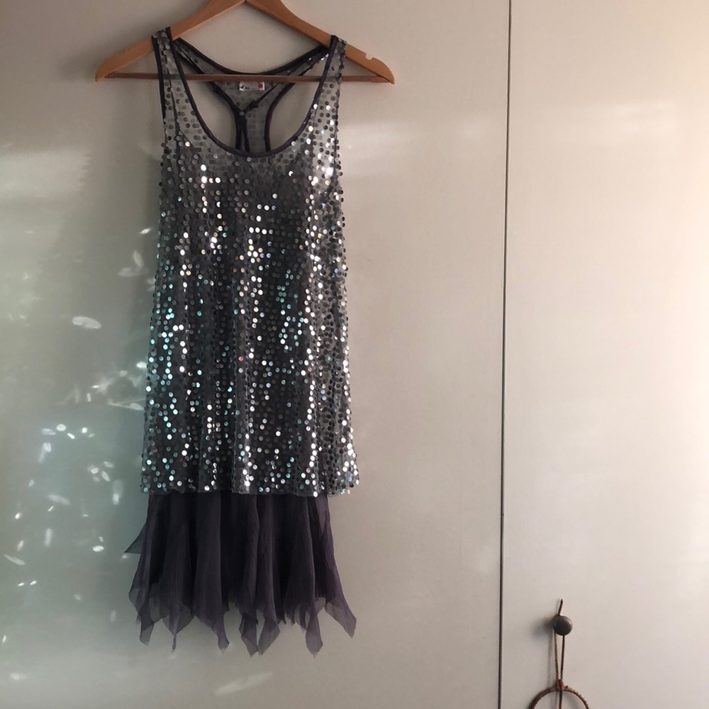 Vintage fun free people sequin dress